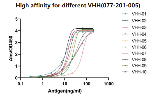 A titer ELISA of IgG-Anti-VHH, AlpHcAbs® Rabbit antibody(HRP)
